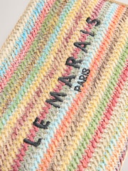 Multicolour Stripe Snap Clutch Bag - Image 7 of 9