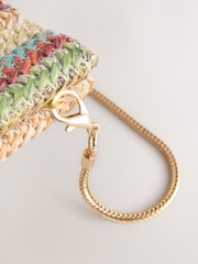 Multicolour Stripe Snap Clutch Bag - Image 8 of 9