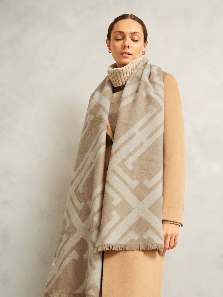Hobbs White Delaney Wool Scarf - Image 1 of 3
