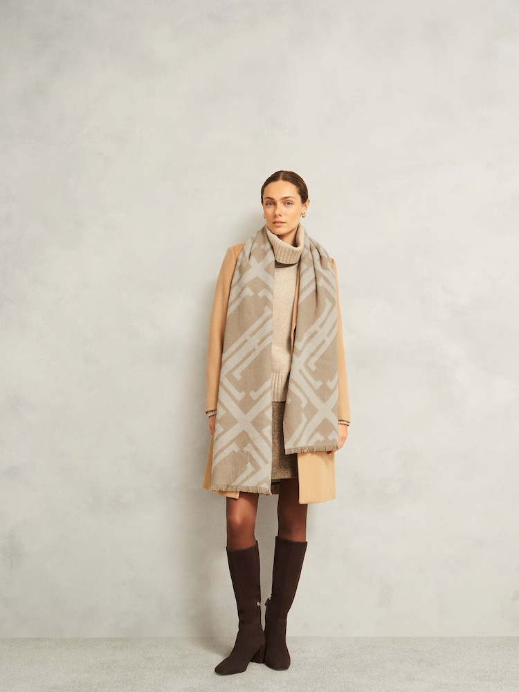 Hobbs White Delaney Wool Scarf - Image 2 of 3