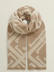 Hobbs White Delaney Wool Scarf - Image 3 of 3