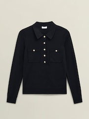 Hobbs Black Jessica Knitted Shirt - Image 4 of 4