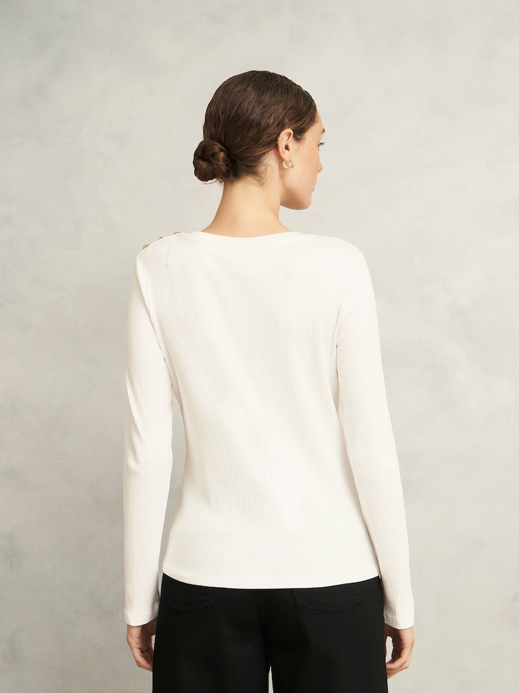 Hobbs White Tamsin Top - Image 2 of 4 Hobbs White Tamsin Top - Image 2 of 4