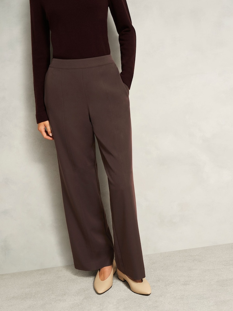 Hobbs Brown Marina Trousers - Image 1 of 4 Hobbs Brown Marina Trousers - Image 1 of 4