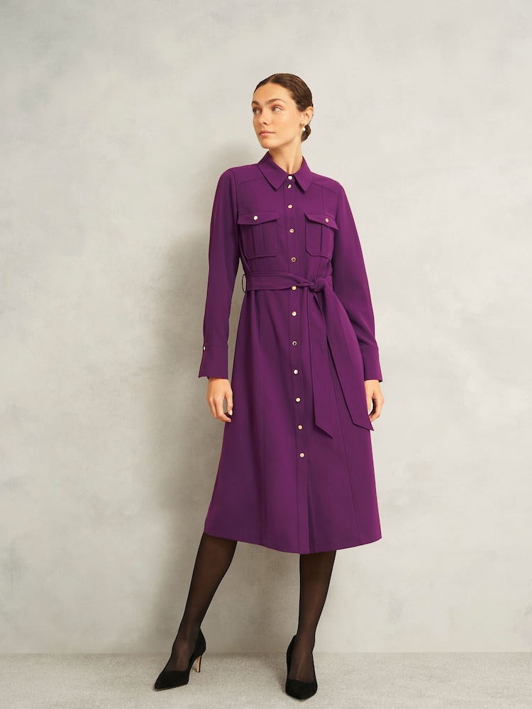 Hobbs Purple Violet Dress - Image 1 of 4 Hobbs Purple Violet Dress - Image 1 of 4