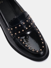Novo Black Chrome CARMELLA Stud Detail Loafers - Image 5 of 6