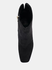 Preto - Novo Kira Slim High Block Heel Square Toe Ankle Boots - Imagem 5 de 6