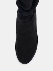 Novo Black Wide Fit Joany Block Heel Slouch Ruched Ankle Boots - Image 6 of 6