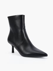Novo Black Wide Fit Wide fit kylie Mid Stiletto Heel Point Ankle Boots - Image 3 of 6