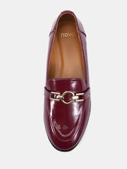 Novo Red Wide Fit Celeste Ring Trim Loafers - Image 5 of 6