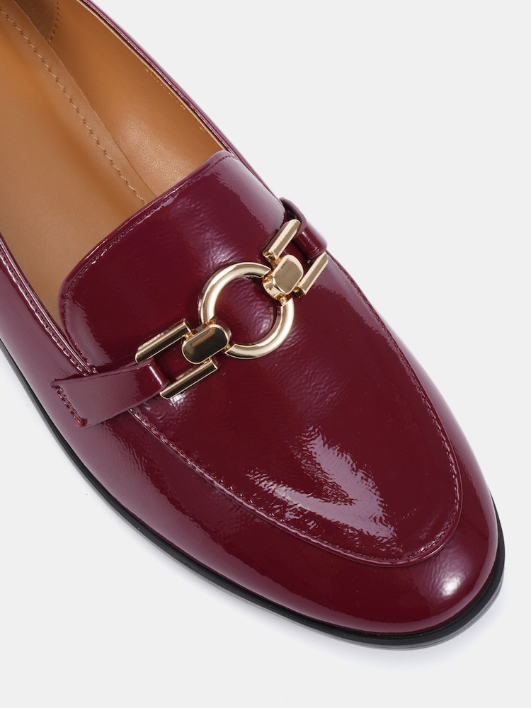 Novo Red Wide Fit Celeste Ring Trim Loafers - Image 6 of 6
