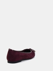 Novo Red Standard Fit CAPRICORN Soft Sqaure Toe Cap Bow Ballerinas - Image 4 of 6
