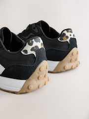 Black/White Lace-Up Lifestyle Trainers - Image 5 of 6