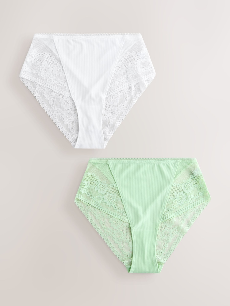 Green/White Knickers 2 Pack - Image 1 of 9