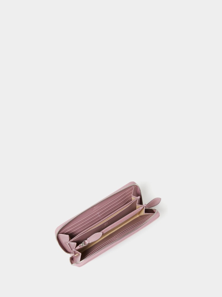 Osprey London Purple The Wentworth Large Leather Zip Around Purse - Image 5 of 5 Osprey London Purple The Wentworth Large Leather Zip Around Purse - Image 5 of 5