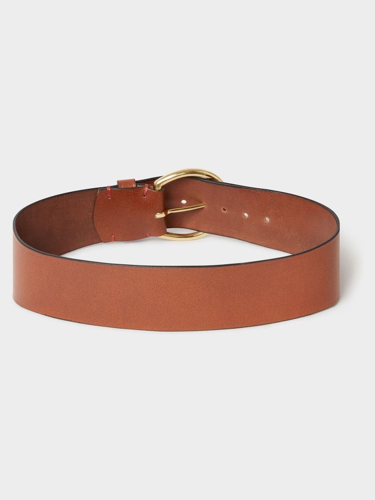 Osprey London The Oversized Leather Buckle Brown Belt - Image 2 of 3