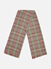 Oliver Bonas Brown Tartan Midweight Scarf - Image 2 of 6
