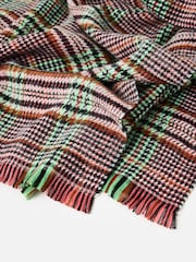 Oliver Bonas Brown Tartan Midweight Scarf - Image 4 of 6