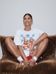 Active White Tomato Cotton Graphic Oversized T-Shirt - Image 2 of 6