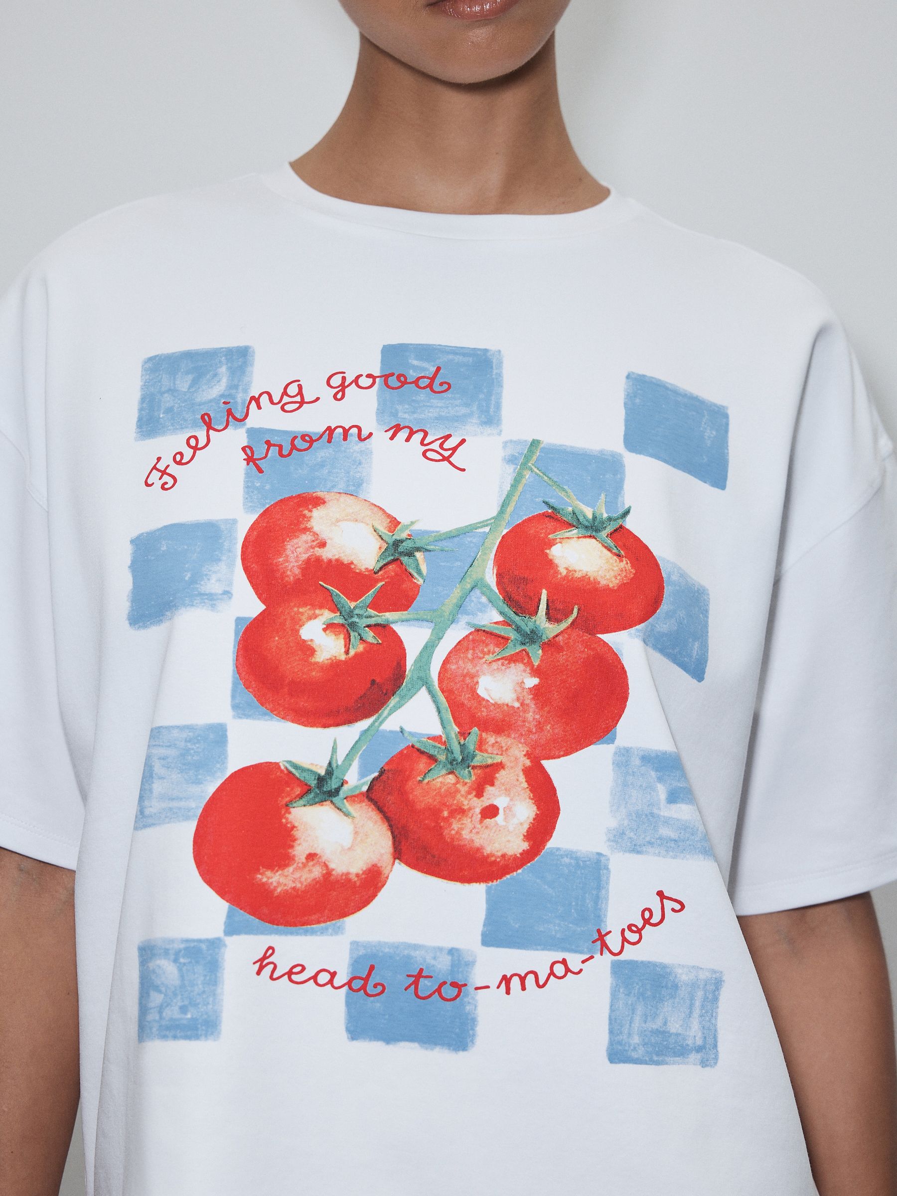 Buy Active White Tomato Cotton Graphic Oversized T-Shirt from Next USA