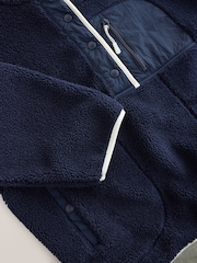 Navy Active Borg Jacket - Image 4 of 4