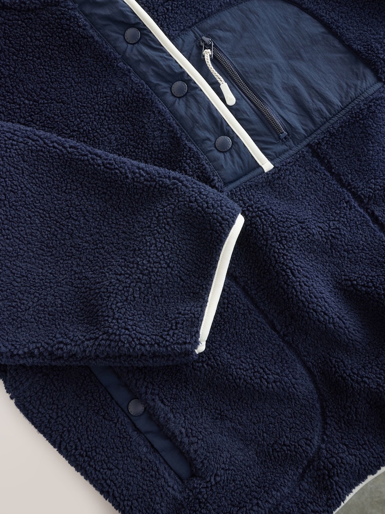 Navy Active Borg Jacket - Image 4 of 4