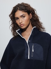 Navy Blue Active Borg Jacket - Image 5 of 9