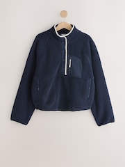 Navy Blue Active Borg Jacket - Image 6 of 9