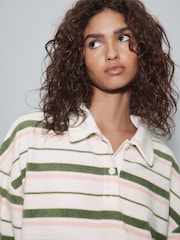 Pink und Grün gestreift - Rugby Fleece - Bild 5 von 8