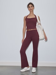 Rouge bordeaux - Active Halter Neck Top - Image 2 de 8