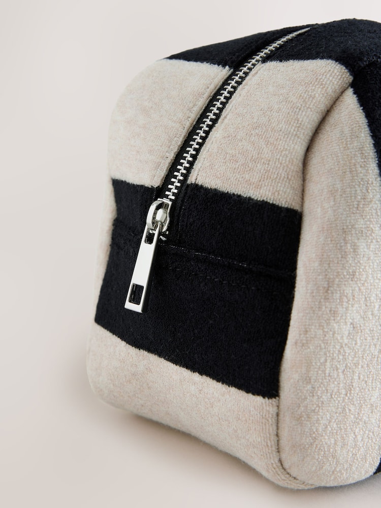 self. Balck/White Stripe Towelling Pouch - Image 5 of 5