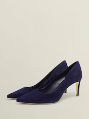 Hobbs Midnight Navy Leila Suede Courts - Image 4 of 6