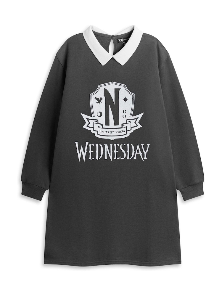 Vanilla Underground Black Wednesday Unitas Est Invicta Sweatshirt Dress - Image 1 of 6 Vanilla Underground Black Wednesday Unitas Est Invicta Sweatshirt Dress - Image 1 of 6
