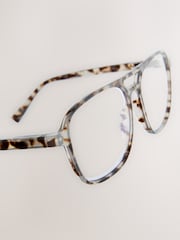 Tortoiseshell Brown Blue Light Glass - Image 6 of 6