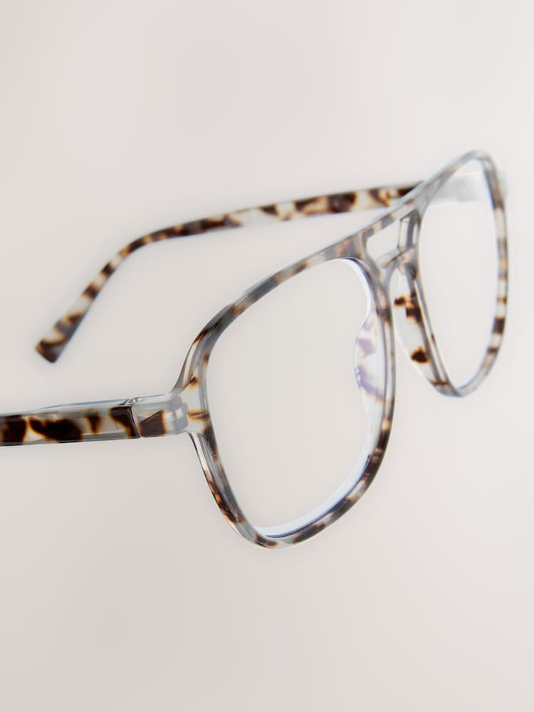 Tortoiseshell Brown Blue Light Glass - Image 6 of 6