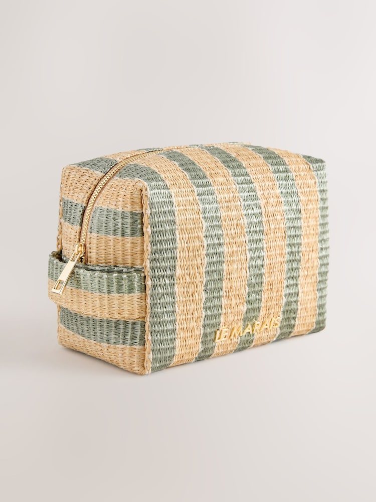 Green Le Marais Hardware Detail Stripe Pouch - Image 1 of 5 Green Le Marais Hardware Detail Stripe Pouch - Image 1 of 5