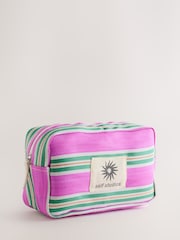 self. Stripe Pink and Green Pouch - Image 3 of 7