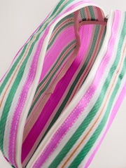 self. Stripe Pink and Green Pouch - Image 4 of 7