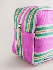 self. Stripe Pink and Green Pouch - Image 6 of 7