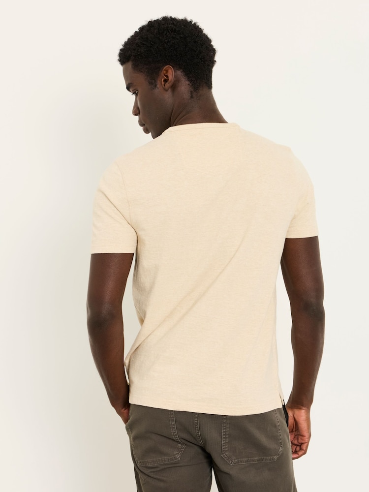 FatFace Natural Short Sleeve Woodside Henley - Image 2 of 6
