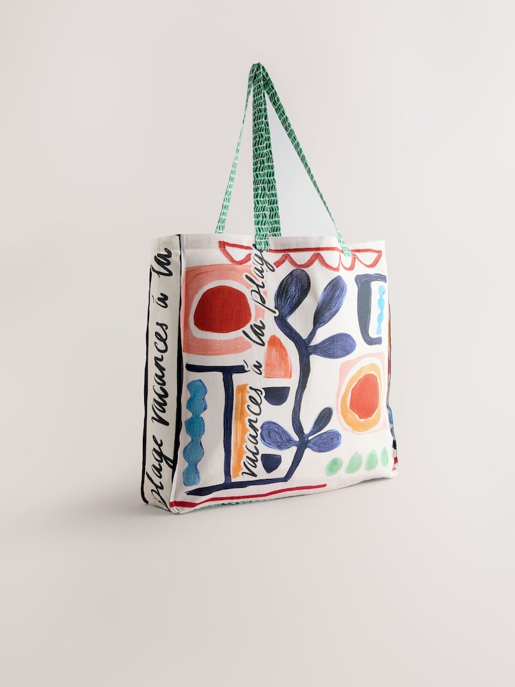 Marrakesh Print Cotton Shopper Bag - Image 1 of 5