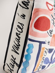 Marrakesh Print Cotton Shopper Bag - Image 3 of 5