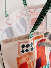 Marrakesh Print Cotton Shopper Bag - Image 4 of 5