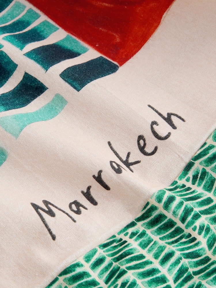Marrakesh Print Cotton Shopper Bag - Image 5 of 5