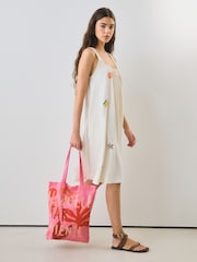 Pink 100% Cotton Shopper Bag - Image 2 of 8