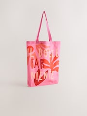 Pink 100% Cotton Shopper Bag - Image 5 of 8