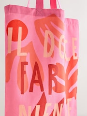 Pink 100% Cotton Shopper Bag - Image 6 of 8