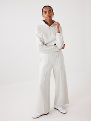 Mint Velvet White Zip Detail Sweattop - Image 2 of 7