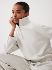 Mint Velvet White Zip Detail Sweattop - Image 3 of 7
