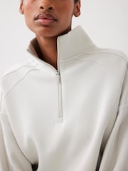 Mint Velvet White Zip Detail Sweattop - Image 5 of 7